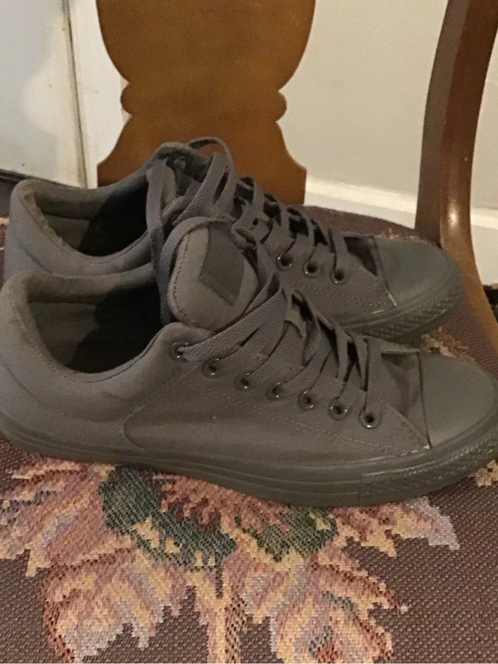 Converse Men's Low-Top Sneakers in Gray - Picture 3 of 5